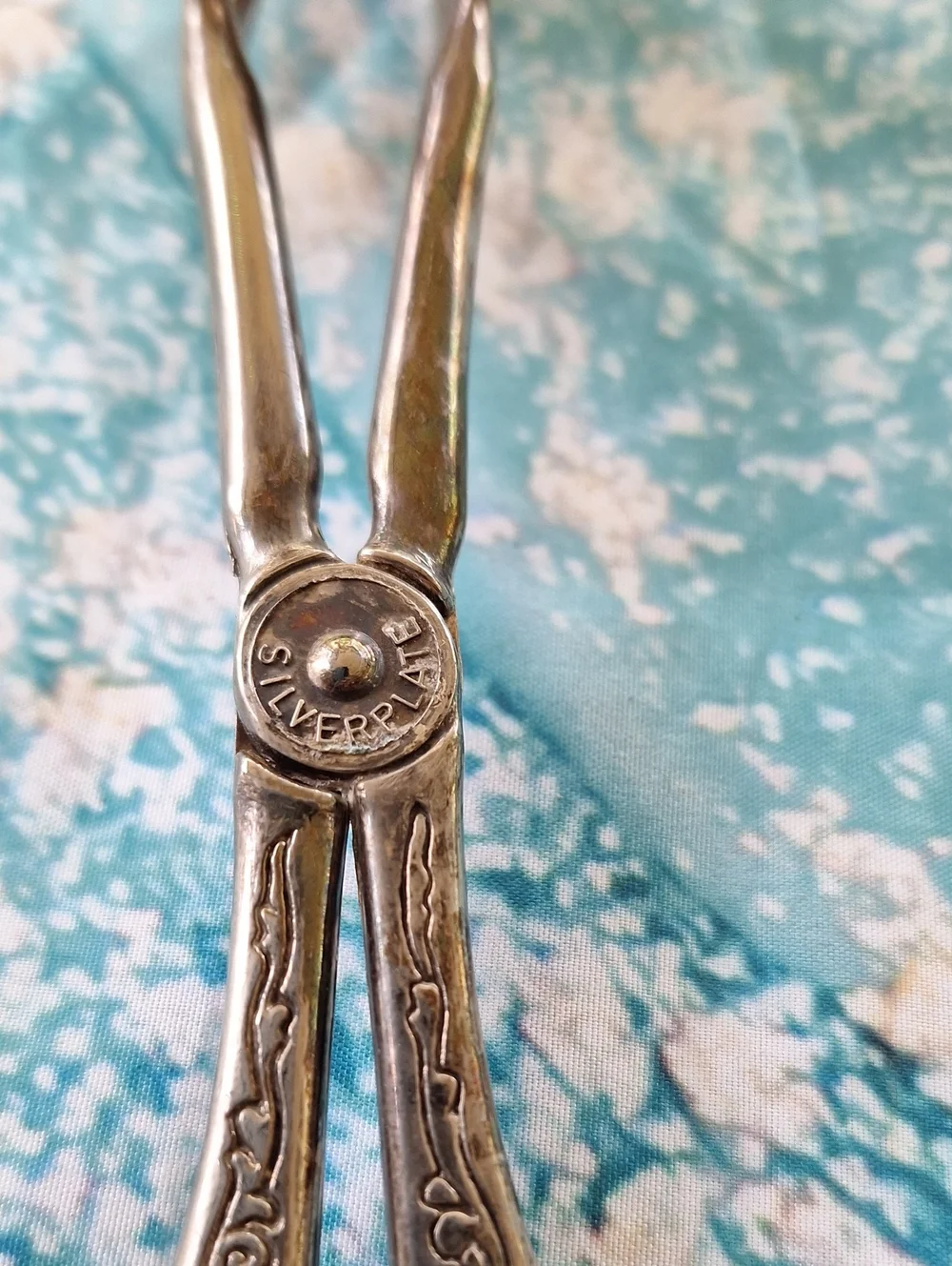 Vintage Silver Plated Ornate Sugar Tongs